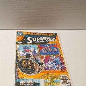 DC Comics Vintage Superman Action Comics with Vibrant Colors